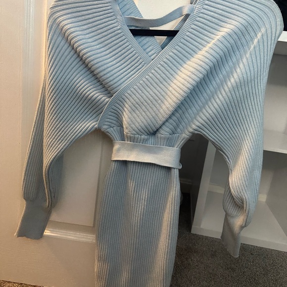 Maternity Women's Light Blue Sweater - Picture 3 of 4